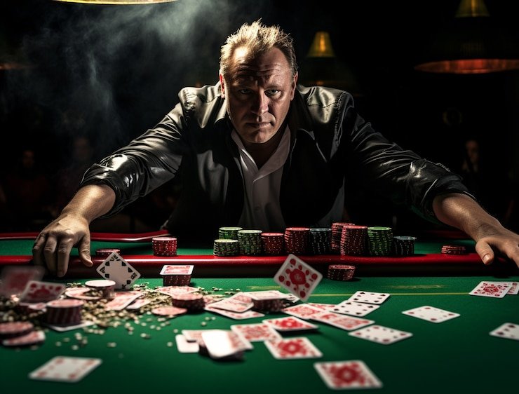 Texas Hold'em Bonus live-dealer interface on hebitop showing hole cards and community cards